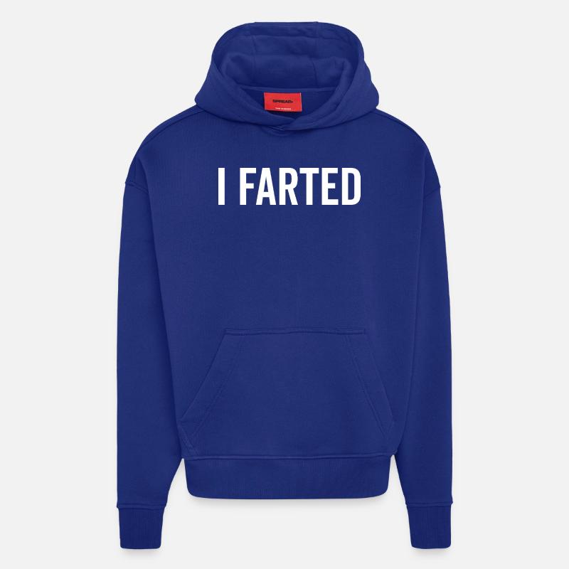 J’ai pété - Sweat à capuche bio épais oversize fabriqué en UE - Iconic Blue