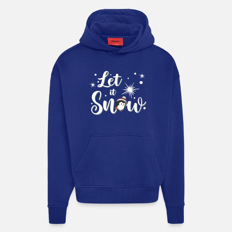 Let It Snow Pinguin - Hoodie- made by SPREAD  - Iconic Blue