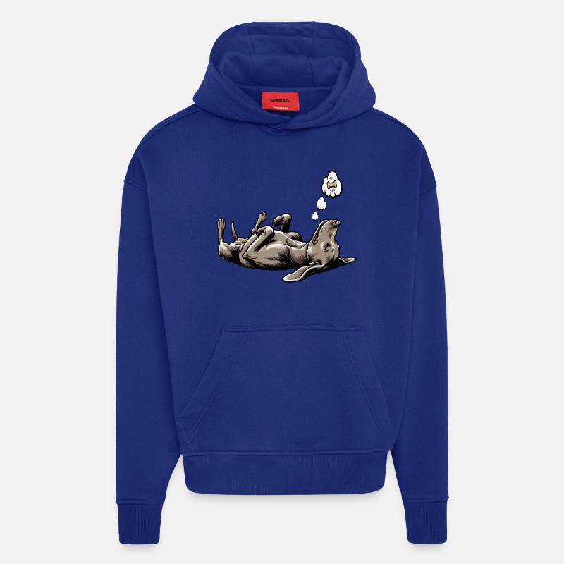 Propriétaire de Weimaraner Passionné de Weimaraner - Sweat à capuche bio épais oversize fabriqué en UE - Iconic Blue