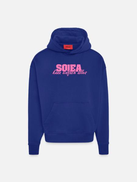 Mme Solea - Sweat à capuche bio épais oversize fabriqué en UE - Iconic Blue