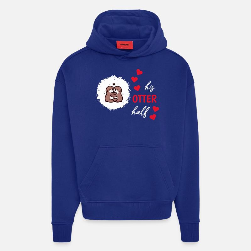 Otter half liebe geschenk - Hoodie- made by SPREAD  - Iconic Blue