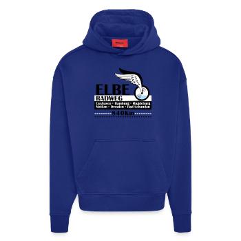Elbe Radweg - Hoodie- made by SPREAD  - Iconic Blue - Vorne