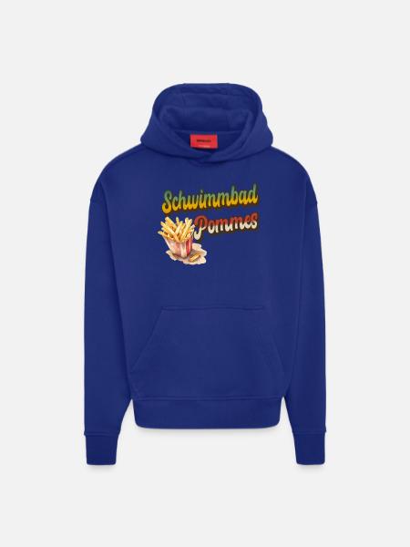 Schwimmbad Pommes - Hoodie- made by SPREAD - Iconic Blue