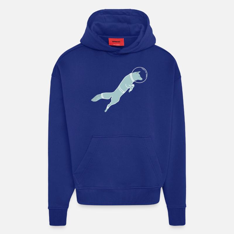 ESPACE FOX - Sweat à capuche bio épais oversize fabriqué en UE - Iconic Blue