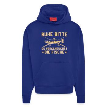Angeln Ruhe du verscheuchst die Fische - Hoodie- made by SPREAD  - Iconic Blue - Vorne