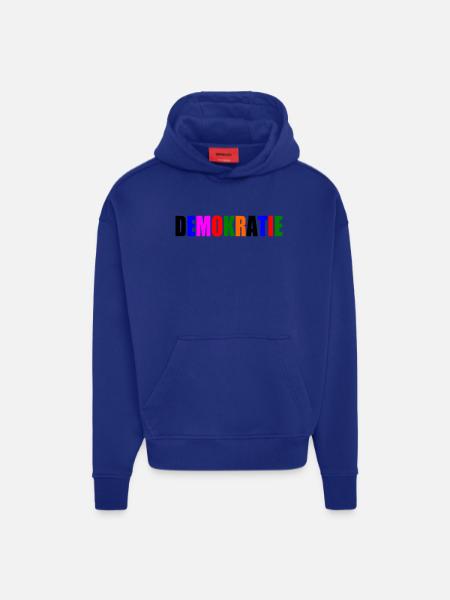 Demokratie - Hoodie- made by SPREAD - Iconic Blue