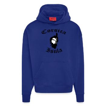 Corse - Sweat à capuche bio épais oversize fabriqué en UE - Iconic Blue - Devant