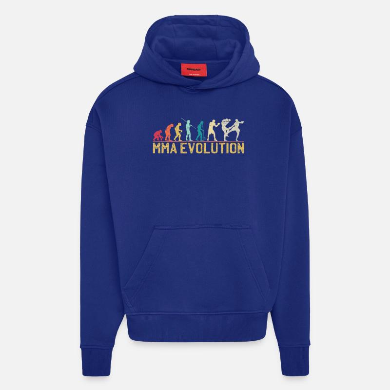 MMA Evolution Silhouette Design - Hoodie- made by SPREAD  - Iconic Blue