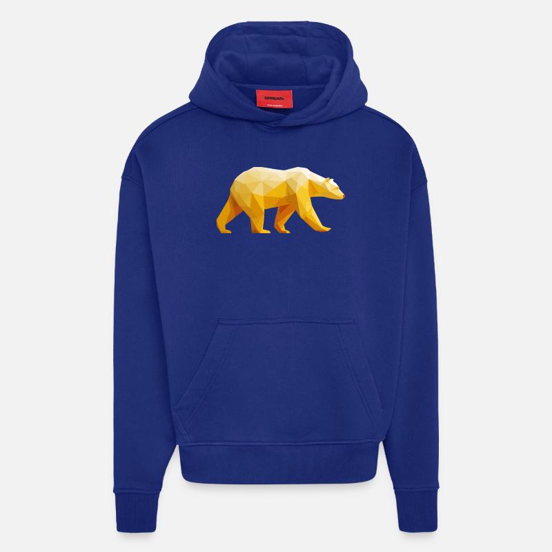 Polar Bär Polygon Eisbär Winter - Hoodie- made by SPREAD  - Iconic Blue
