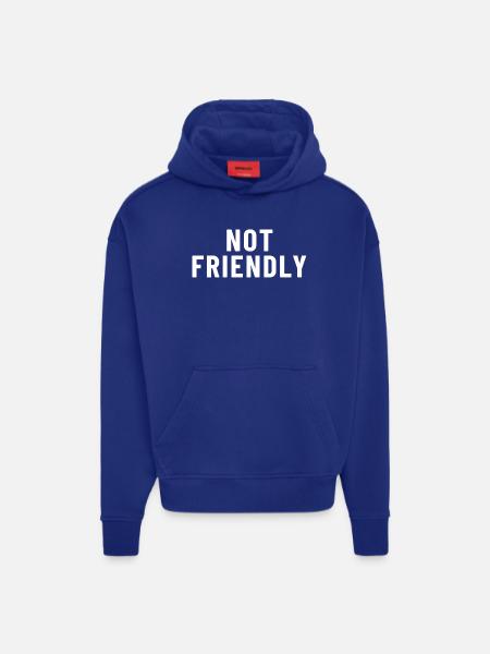 Not Friendly - Hoodie- made by SPREAD - Iconic Blue