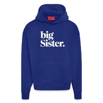 Große Schwester Typografie - Hoodie- made by SPREAD  - Iconic Blue - Vorne