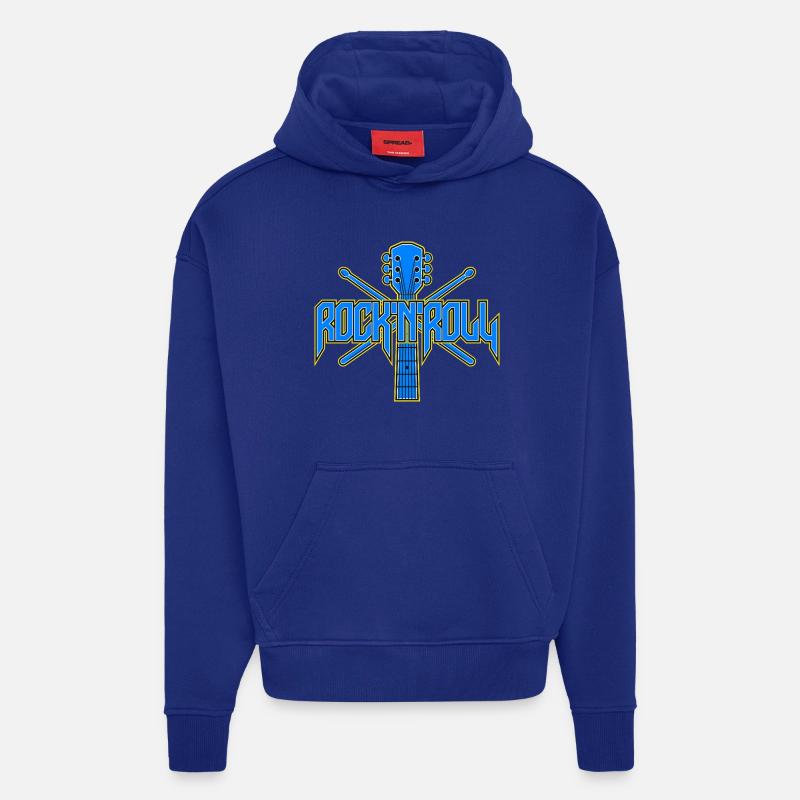 Rock & Roll Gitarrenemblem - Hoodie- made by SPREAD  - Iconic Blue