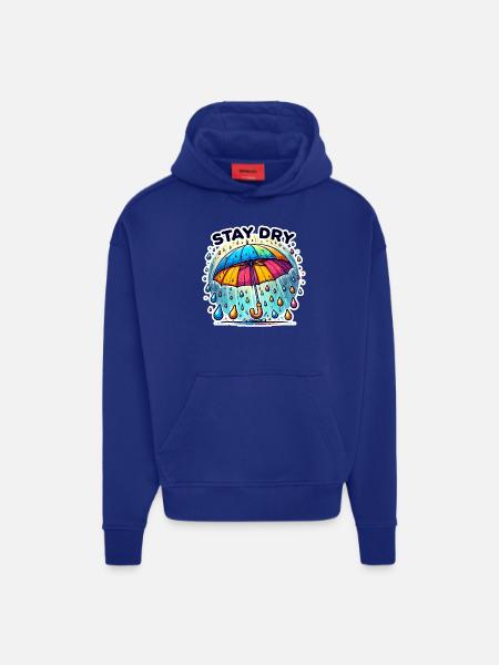 Stay Dry - Umbrella Illustration - Hoodie- made by SPREAD - Iconic Blue