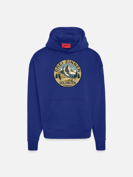 Drei Zinnen rund - Hoodie- made by SPREAD  - Iconic Blue