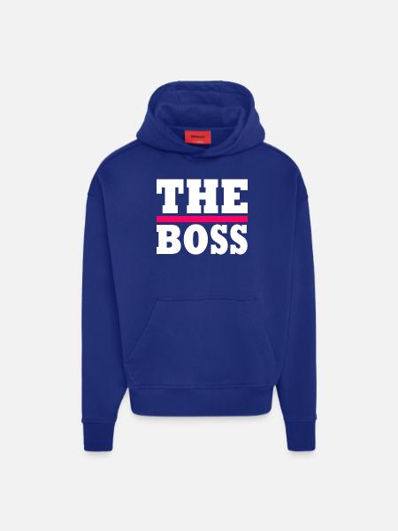 The boss - Sweat à capuche bio épais oversize fabriqué en UE - Iconic Blue