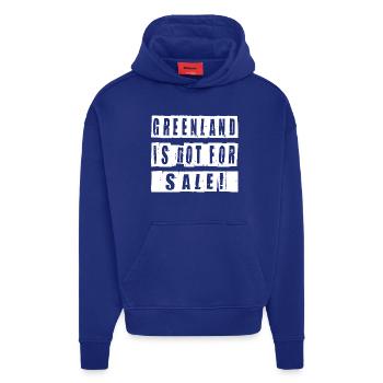 Greenland Is Not For Sale Shirt - Hoodie- made by SPREAD  - Iconic Blue - Vorne