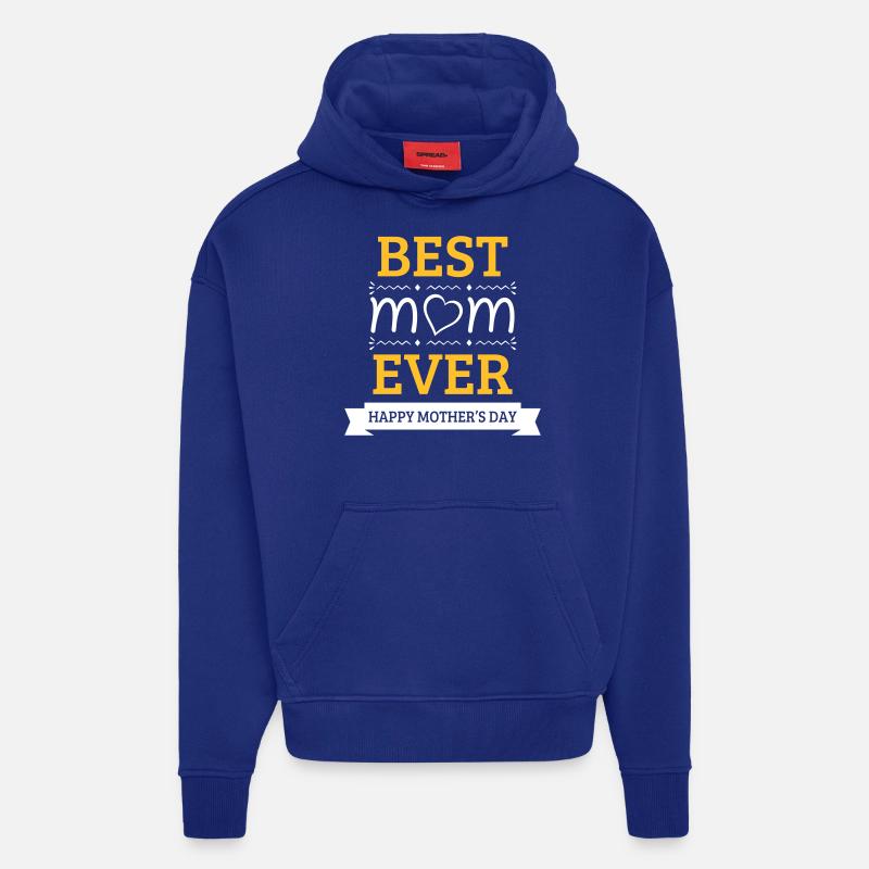 La meilleure maman jamais - Sweat à capuche bio épais oversize fabriqué en UE - Iconic Blue