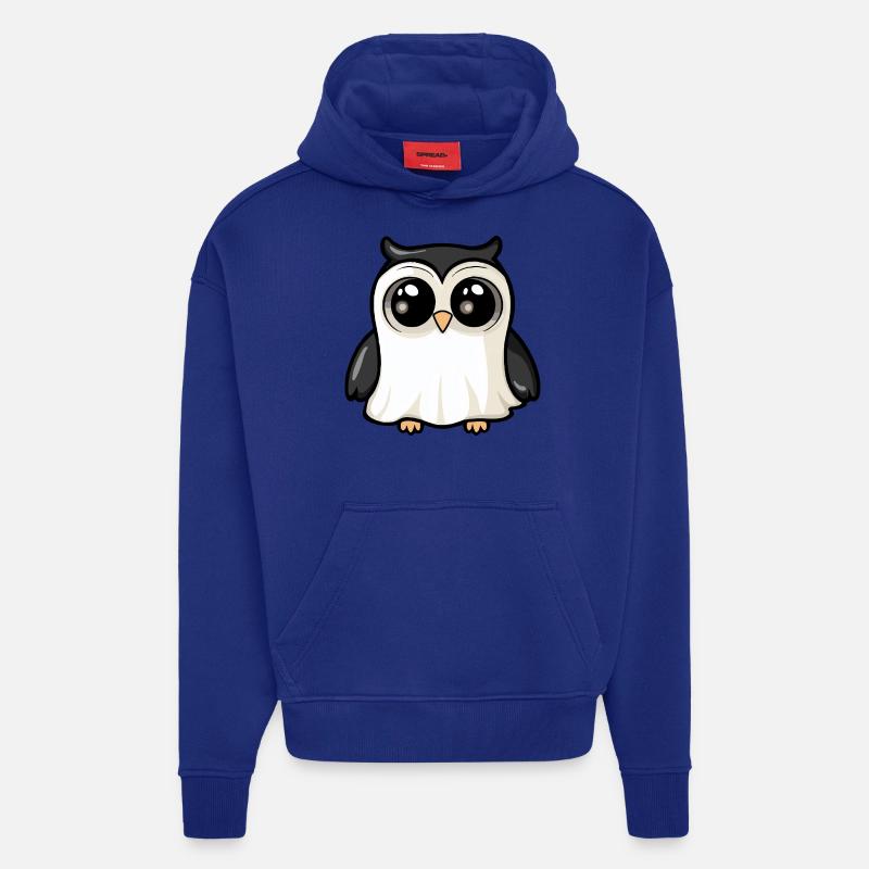 Owl Halloween Comic Ghost - Hoodie- made by SPREAD  - Iconic Blue