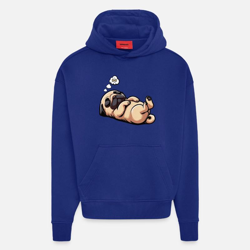 Mops Möpse Mopsbesitzer Mopsliebhaber Mopshalter - Hoodie- made by SPREAD - Iconic Blue