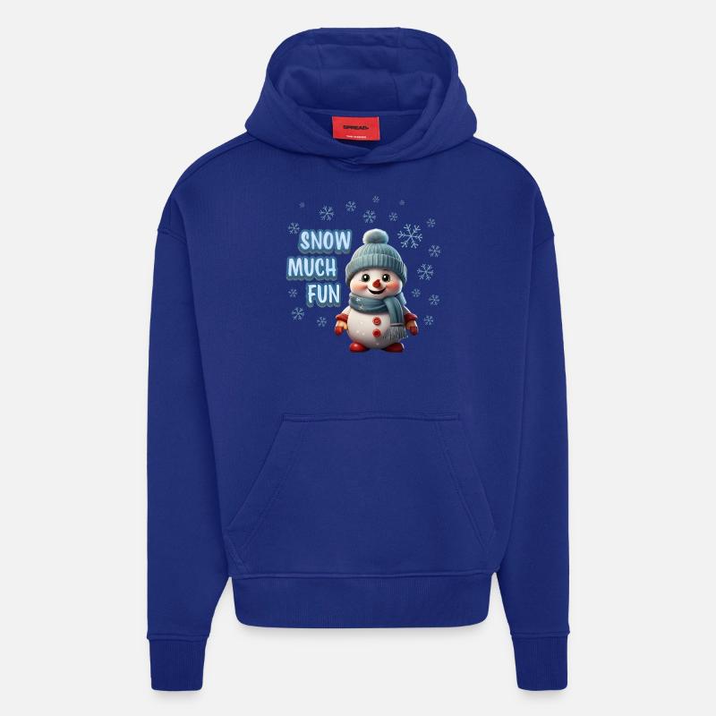 SNOW MUCH FUN - Cute Snowman - Hoodie- made by SPREAD  - Iconic Blue