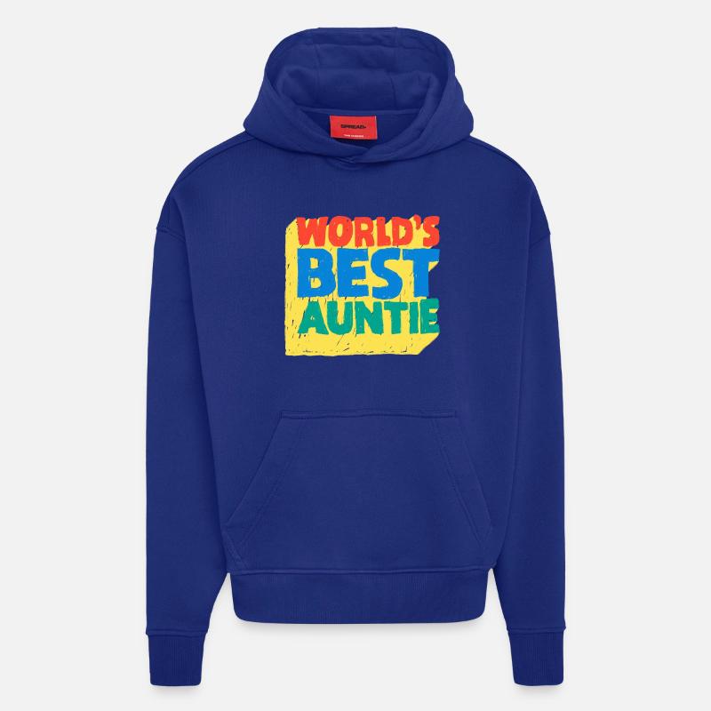 World's Best Auntie Pop-Design - Hoodie- made by SPREAD - Iconic Blue