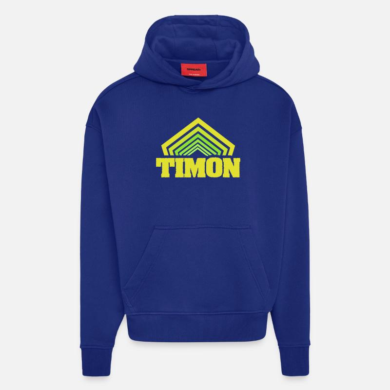 Timon - Sweat à capuche bio épais oversize fabriqué en UE - Iconic Blue