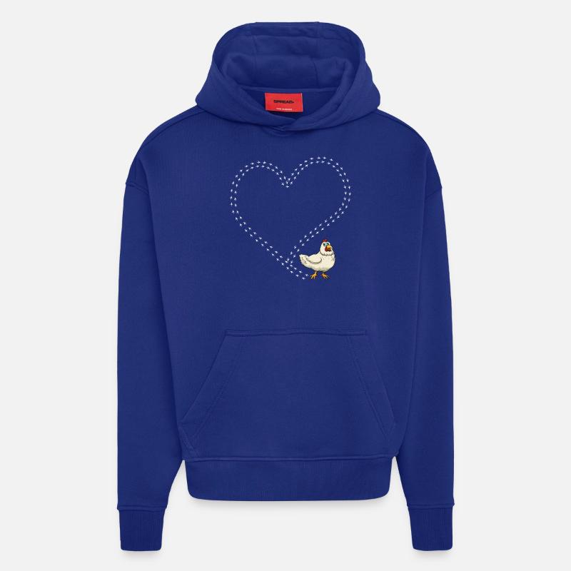Chicken Huhn - Hoodie- made by SPREAD  - Iconic Blue