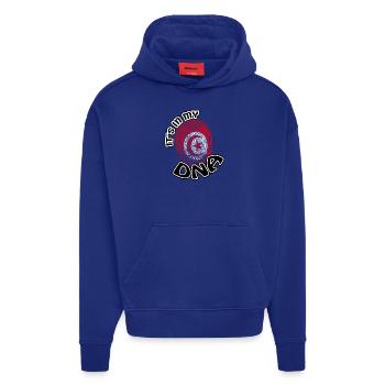 Geschenk Its in my dna dns roots Tunesien - Hoodie- made by SPREAD  - Iconic Blue - Vorne