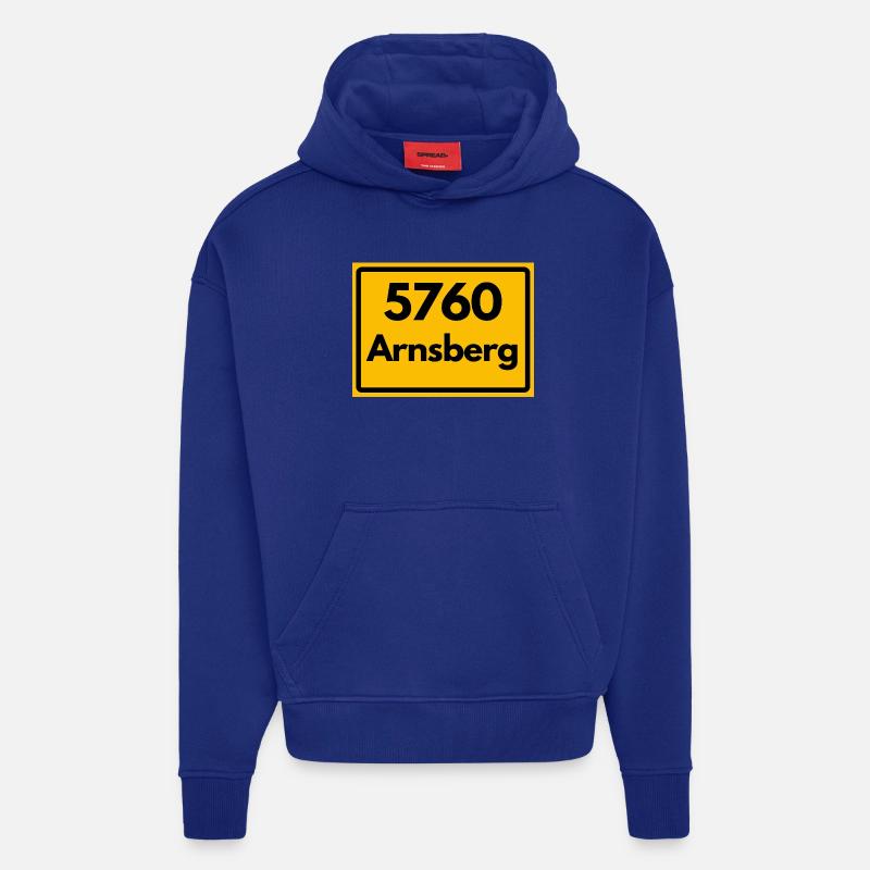 OLD POSTCODE POSTCODE RETRO 5760 ARNSBERG - Hoodie- made by SPREAD  - Iconic Blue