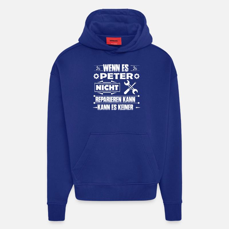 Peter - Handwerker Tshirt - Hoodie- made by SPREAD  - Iconic Blue