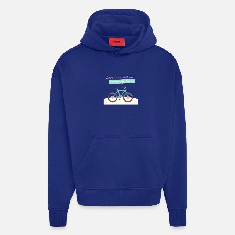 Memory Lane - Sweat à capuche bio épais oversize fabriqué en UE - Iconic Blue