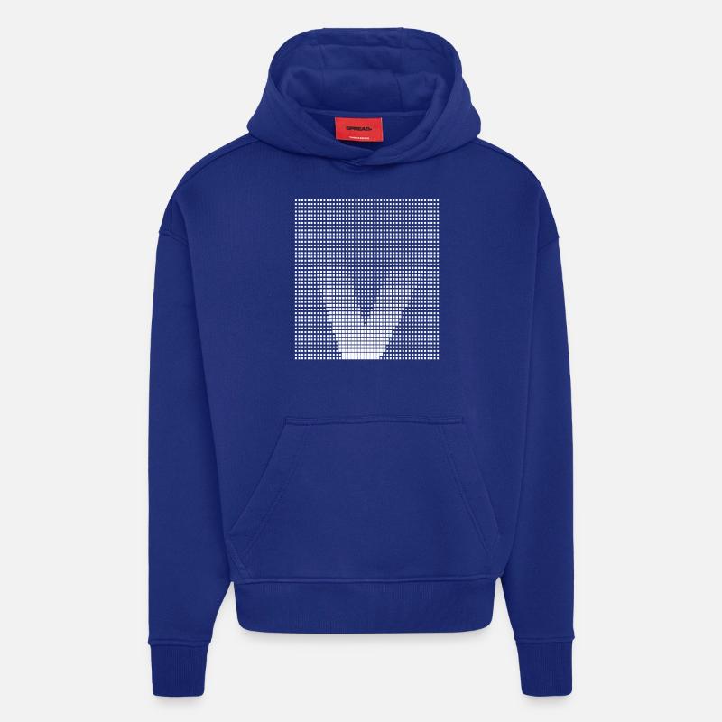 Buchstabe V - Hoodie- made by SPREAD  - Iconic Blue