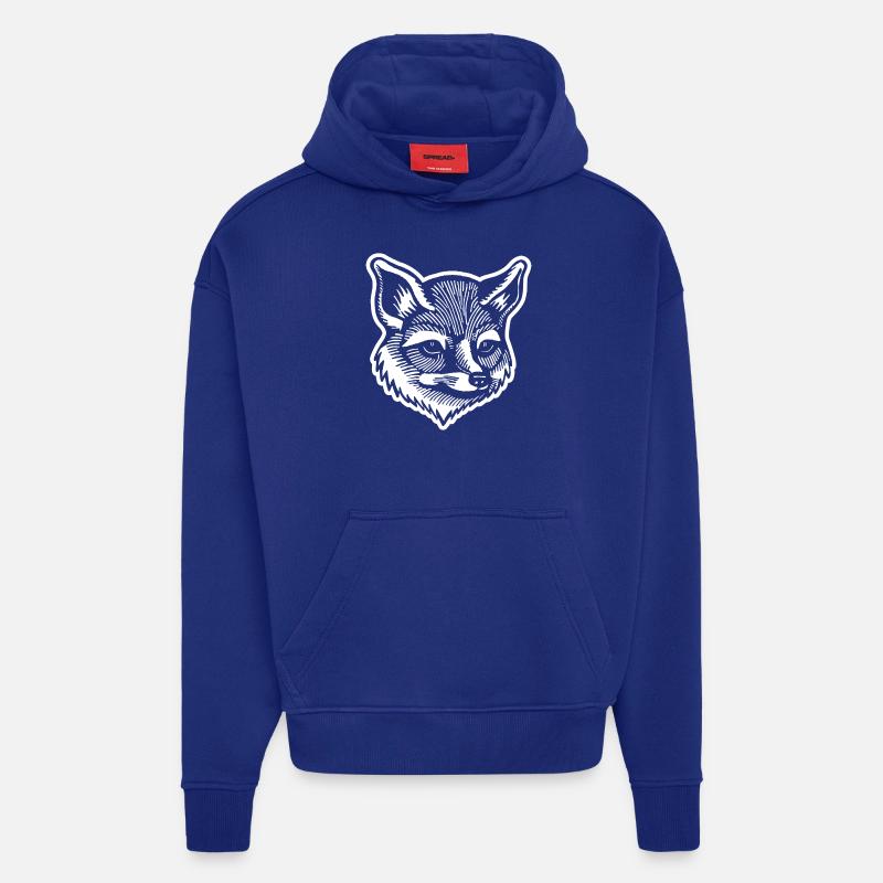 Fox Foxes - Hoodie- made by SPREAD  - Iconic Blue