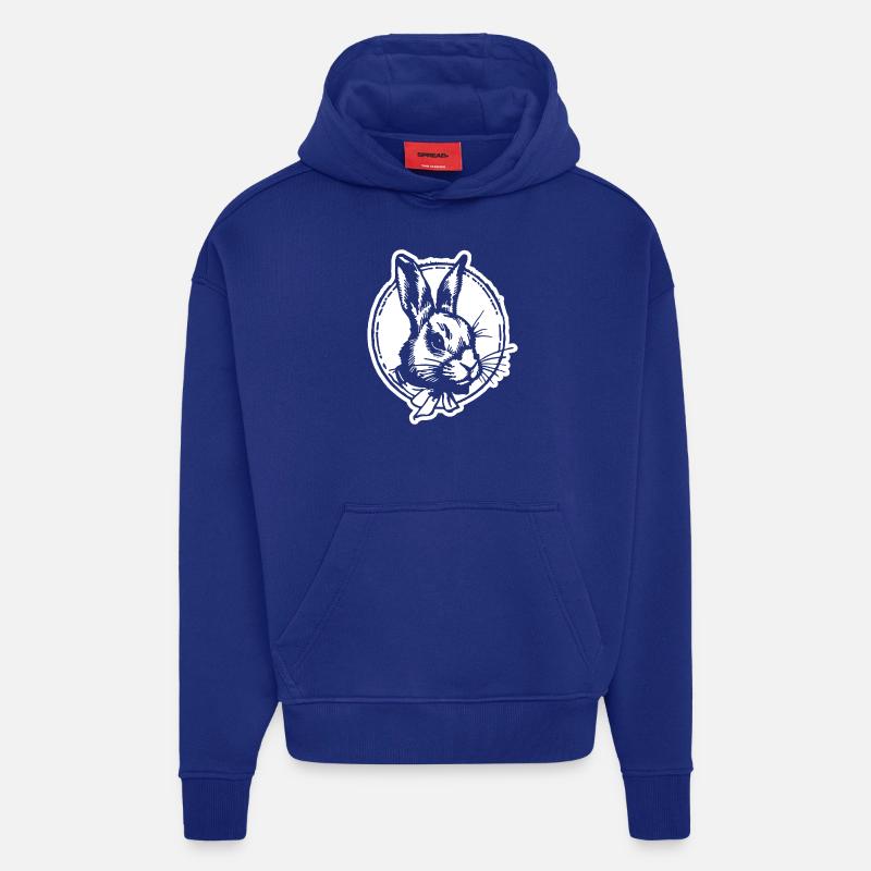 Lapin Lapin - Sweat à capuche bio épais oversize fabriqué en UE - Iconic Blue