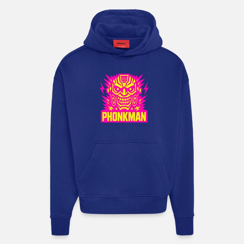 Phonkman ! - Sweat à capuche bio épais oversize fabriqué en UE - Iconic Blue