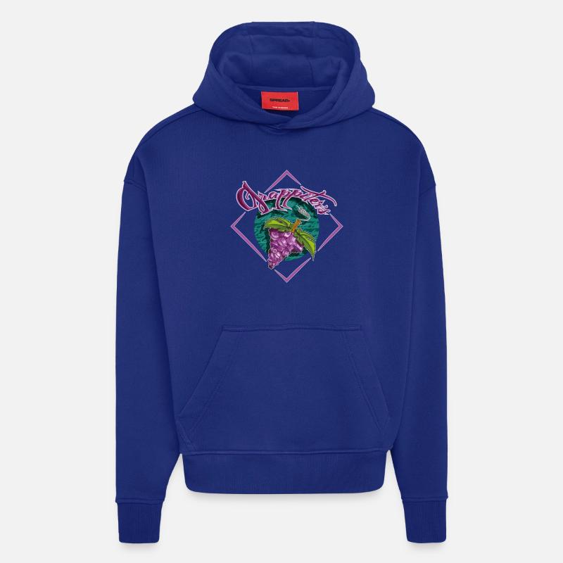 Grap2Caps2 - Sweat à capuche bio épais oversize fabriqué en UE - Iconic Blue
