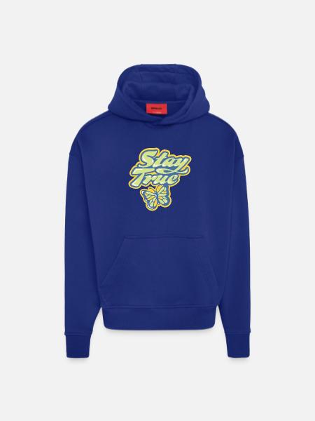 Stay True – Pastel lettering - Hoodie- made by SPREAD - Iconic Blue