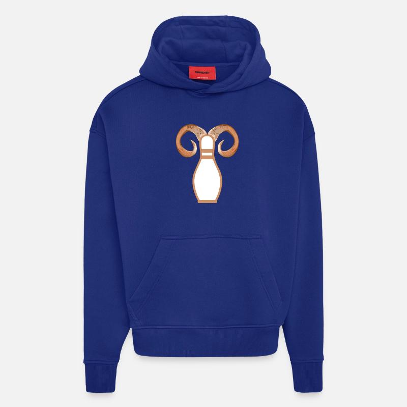 BOWLING ANNIVERSAIRE ZODIAC BOWLING - Sweat à capuche bio épais oversize fabriqué en UE - Iconic Blue