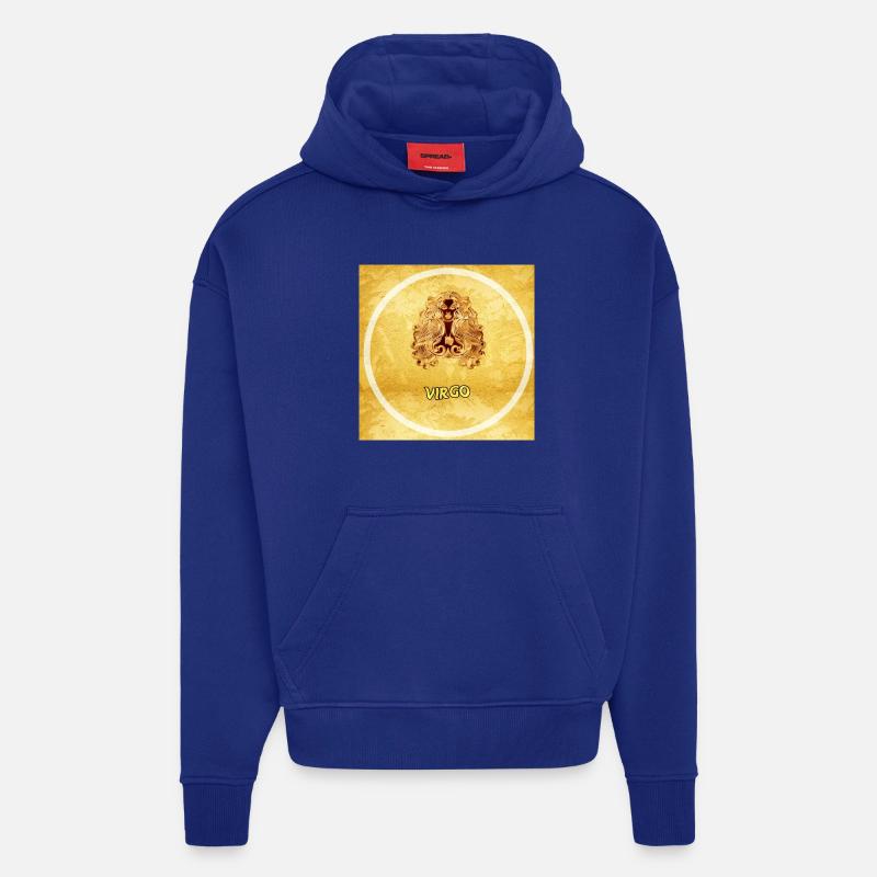 Vierge - Sweat à capuche bio épais oversize fabriqué en UE - Iconic Blue