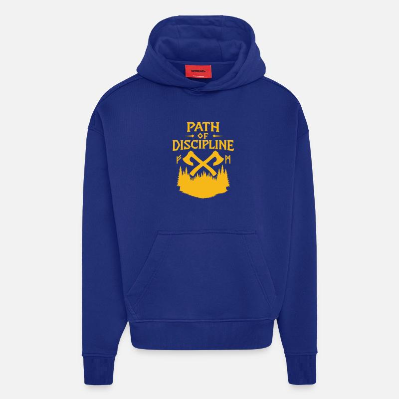 Weg der Disziplin Motivational Design - Hoodie- made by SPREAD  - Iconic Blue
