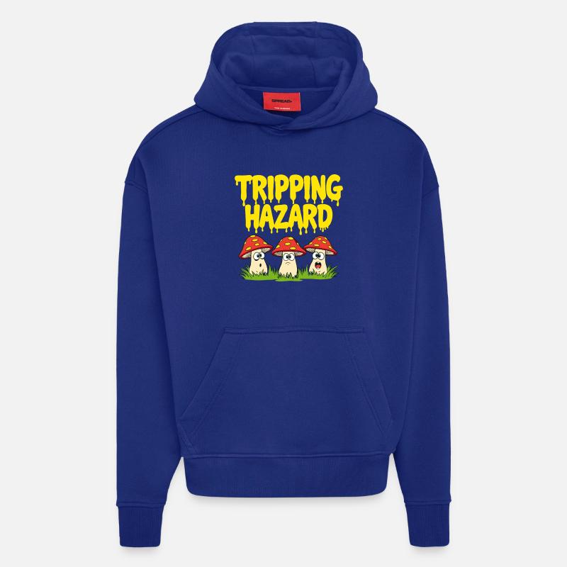 Tripping Stolpergefahr - Lustiger Pilz Spruch - Hoodie- made by SPREAD  - Iconic Blue