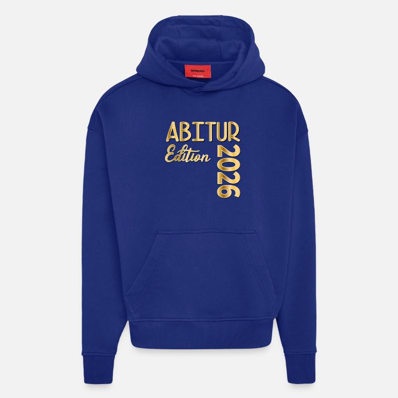 GYMNASE ABITUR 2026 - Sweat à capuche bio épais oversize fabriqué en UE - Iconic Blue