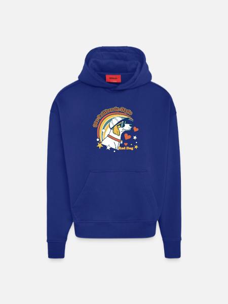 90s California Rad Dog - Hoodie- made by SPREAD  - Iconic Blue