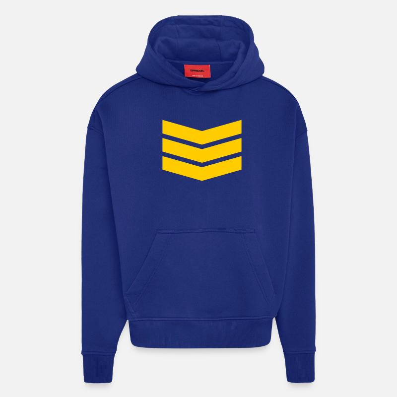 Chevron Stack Bold Pattern - Hoodie- made by SPREAD  - Iconic Blue
