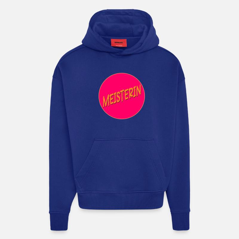 Maître de fin d’études - Sweat à capuche bio épais oversize fabriqué en UE - Iconic Blue
