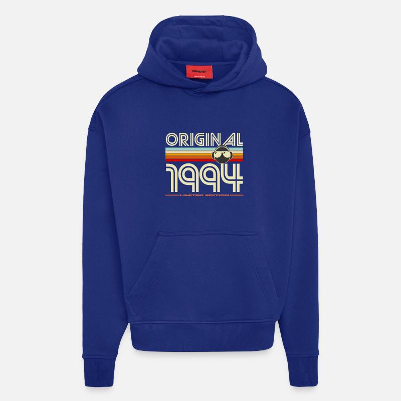 Original 1994 Retro Edition - Sweat à capuche bio épais oversize fabriqué en UE - Iconic Blue