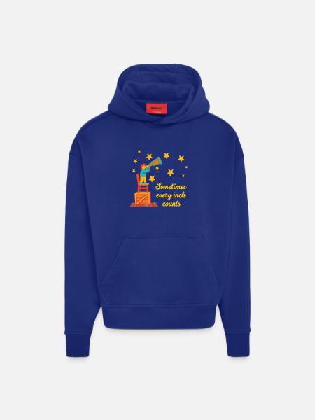 Sometimes Every Inch Counts - Hoodie- made by SPREAD - Iconic Blue