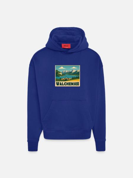 Walchensee Minimal - Hoodie- made by SPREAD  - Iconic Blue