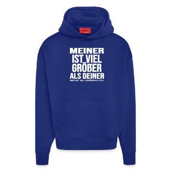 Hund Hundewiese Hundetrainer dog-memes Fellfarbe - Hoodie- made by SPREAD  - Iconic Blue - Vorne