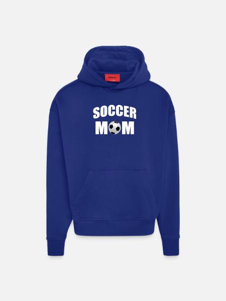 Soccer mère mère - Sweat à capuche bio épais oversize fabriqué en UE - Iconic Blue